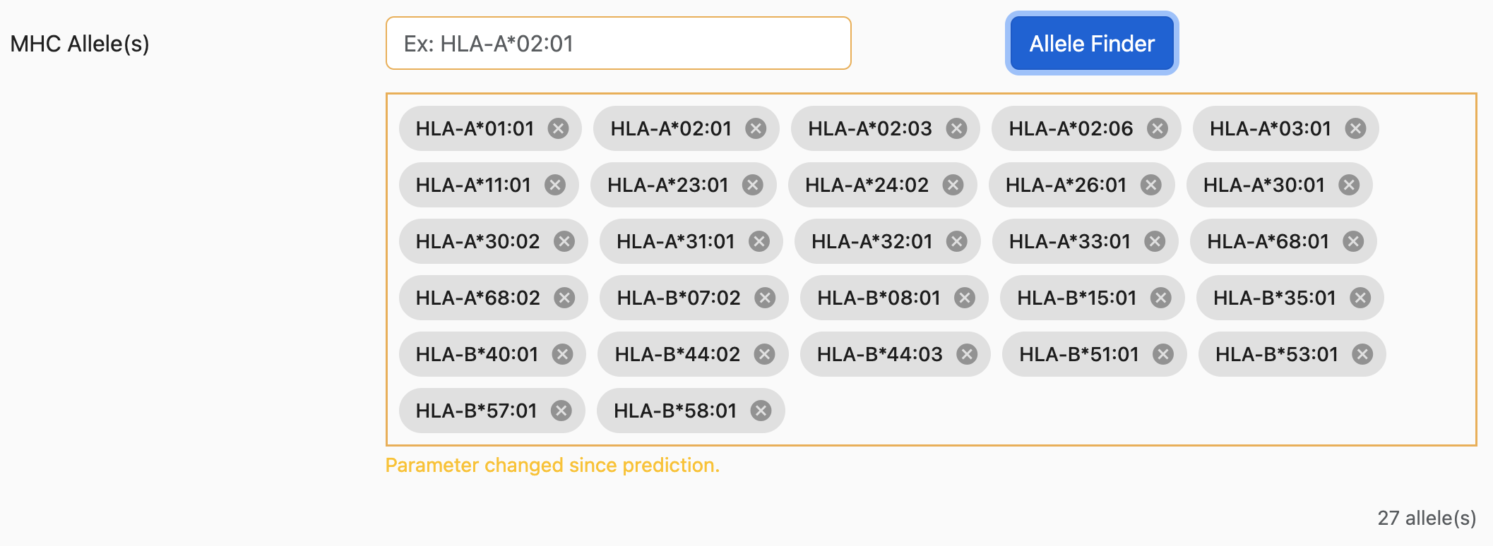 Allele selection 27