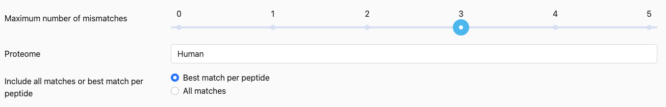 Pepmatch Parameters